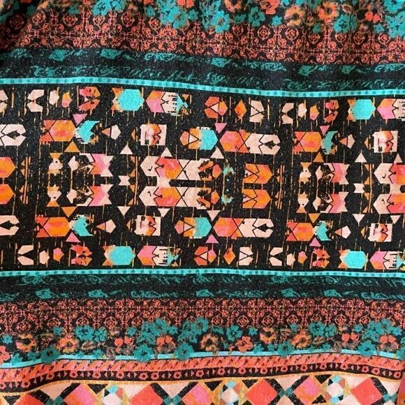 Mossimo Supply & Co Bohemian Aztec Tribal Festivals Multicolor Maxi Women’s Skir - Picture 6 of 10